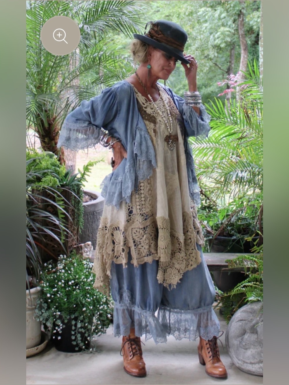 NWT Jaded Gypsy Alluring Romance Jacket & Bloomers SET in Chambray